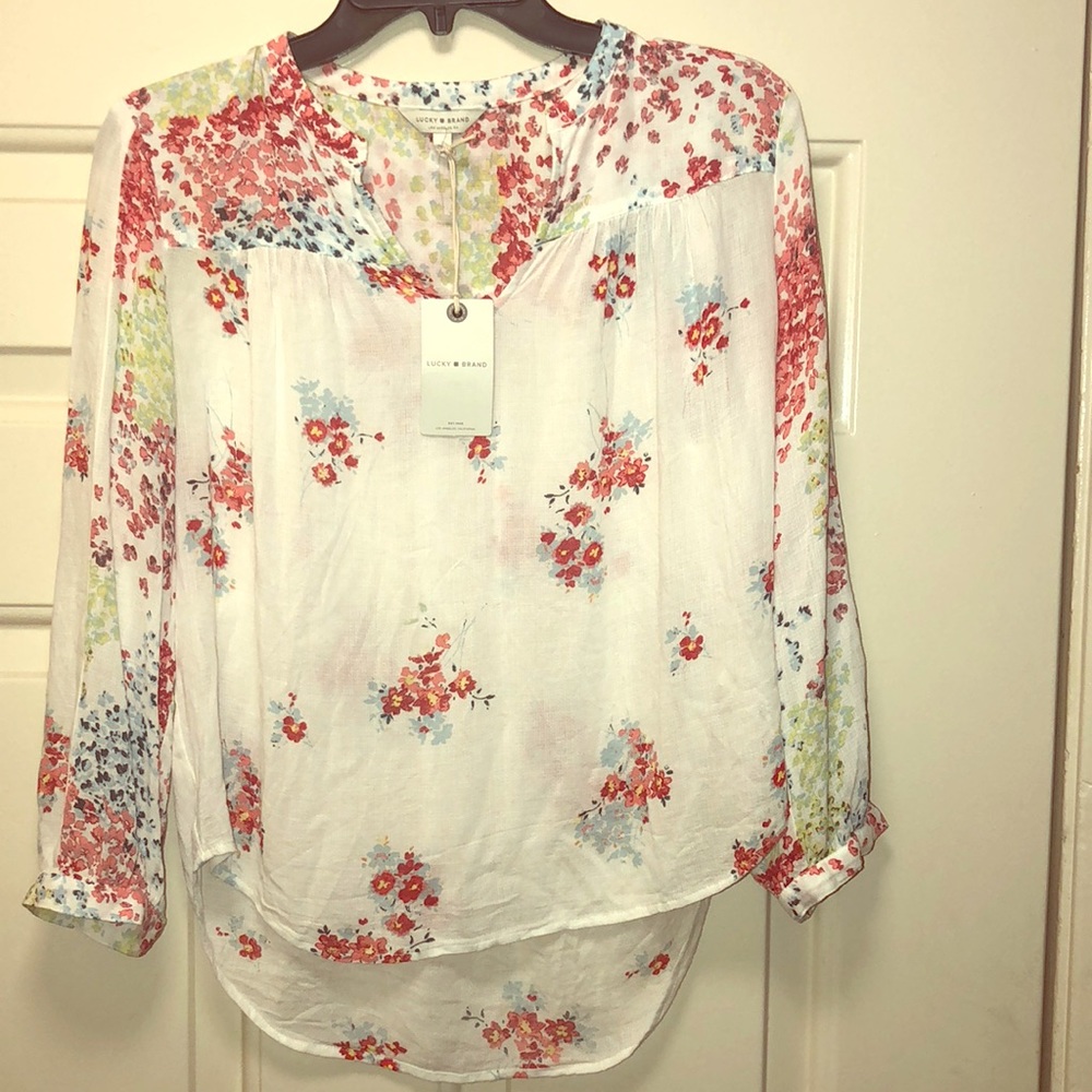 Lucky Brand Floral Boho Blouse